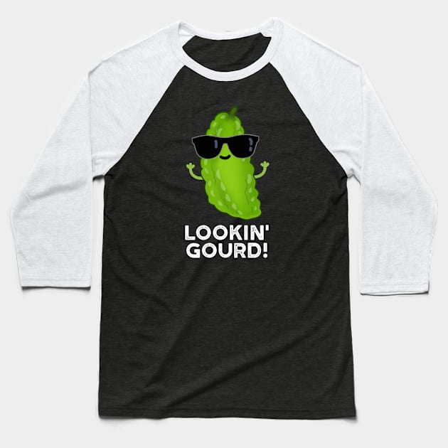 Looking Gourd Cute Cool Veggie Pun Baseball T-Shirt by punnybone